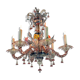 Venetian Chandelier In Multicolored Murano Glass, 6 Arms Of Light