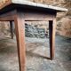 Antique French country dining table – Oak base and pine top, circa 1900