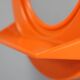 Vintage Italian Space Age round plastic mirror with shelf, 1970s