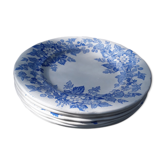 6 plates Sarreguemines Iron Land