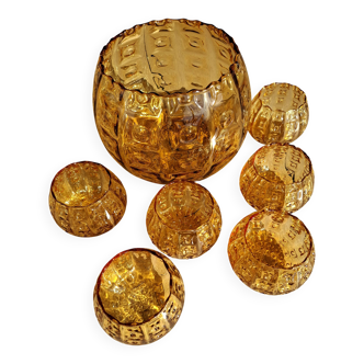 Vintage amber sangria/punch service