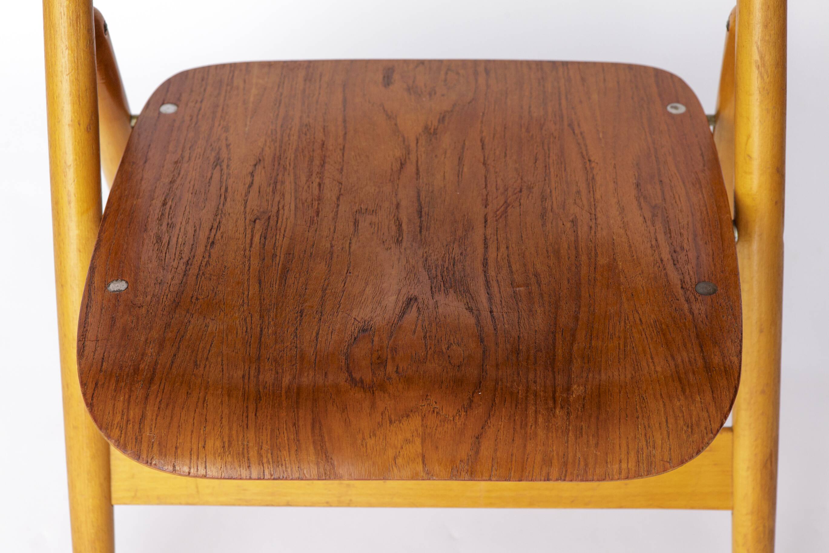 Set of 6 Egon Eiermann SE18 Folding Chairs – Wilde + Spieth, 1950s, Teak