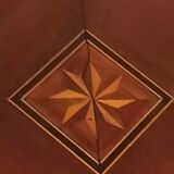 Work table desk 19th century inlaid walnut maple rosewood