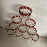 Set of 10 antique glasses
