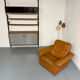 Wall shelf in wood, suspended furniture, French design from the 60s, vintage.