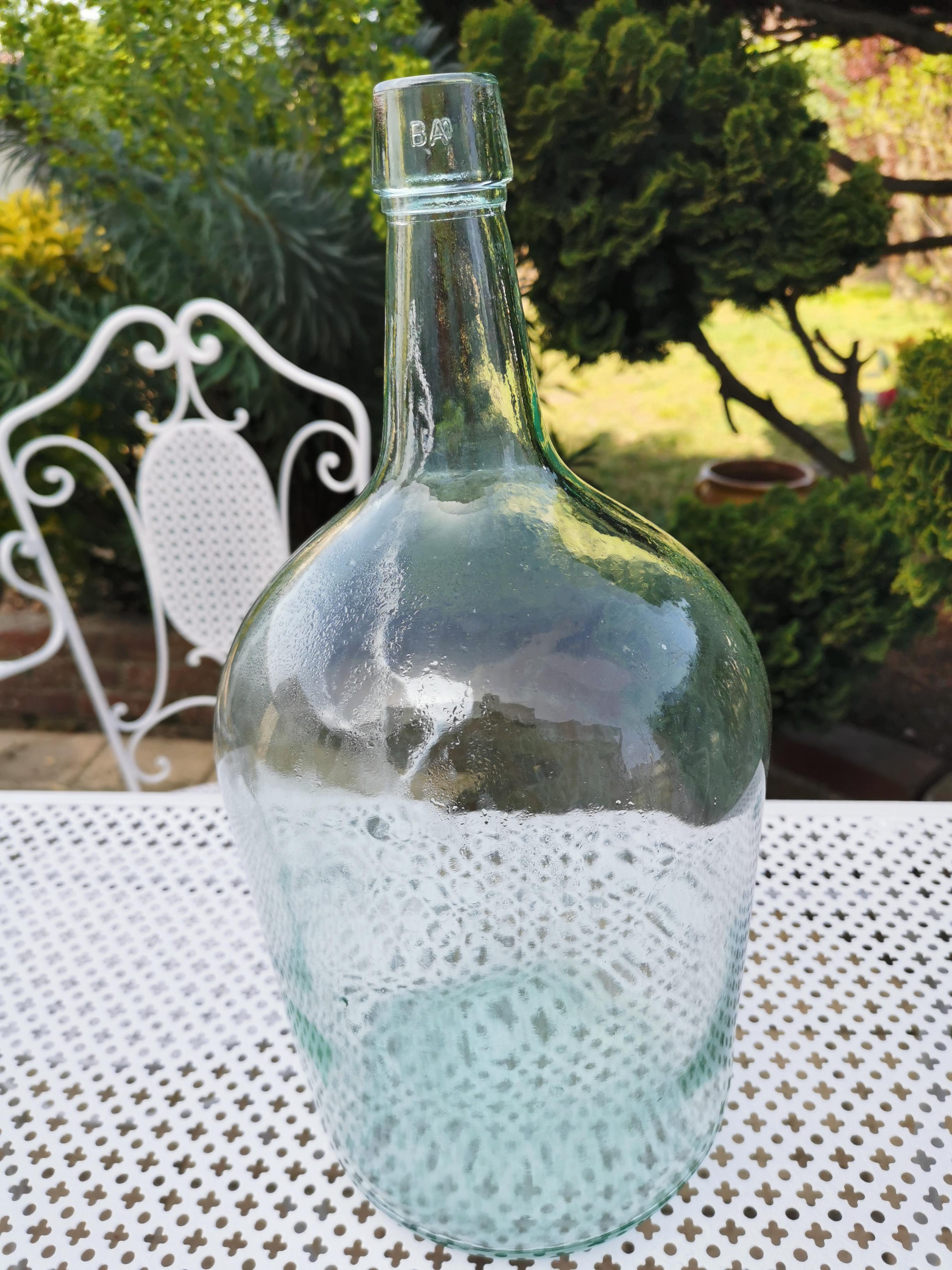 Dame-jeanne vert 5L vert d'eau, bleue transparente