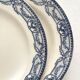 2 antique flat plates made of ironstone "Directoire" Salins