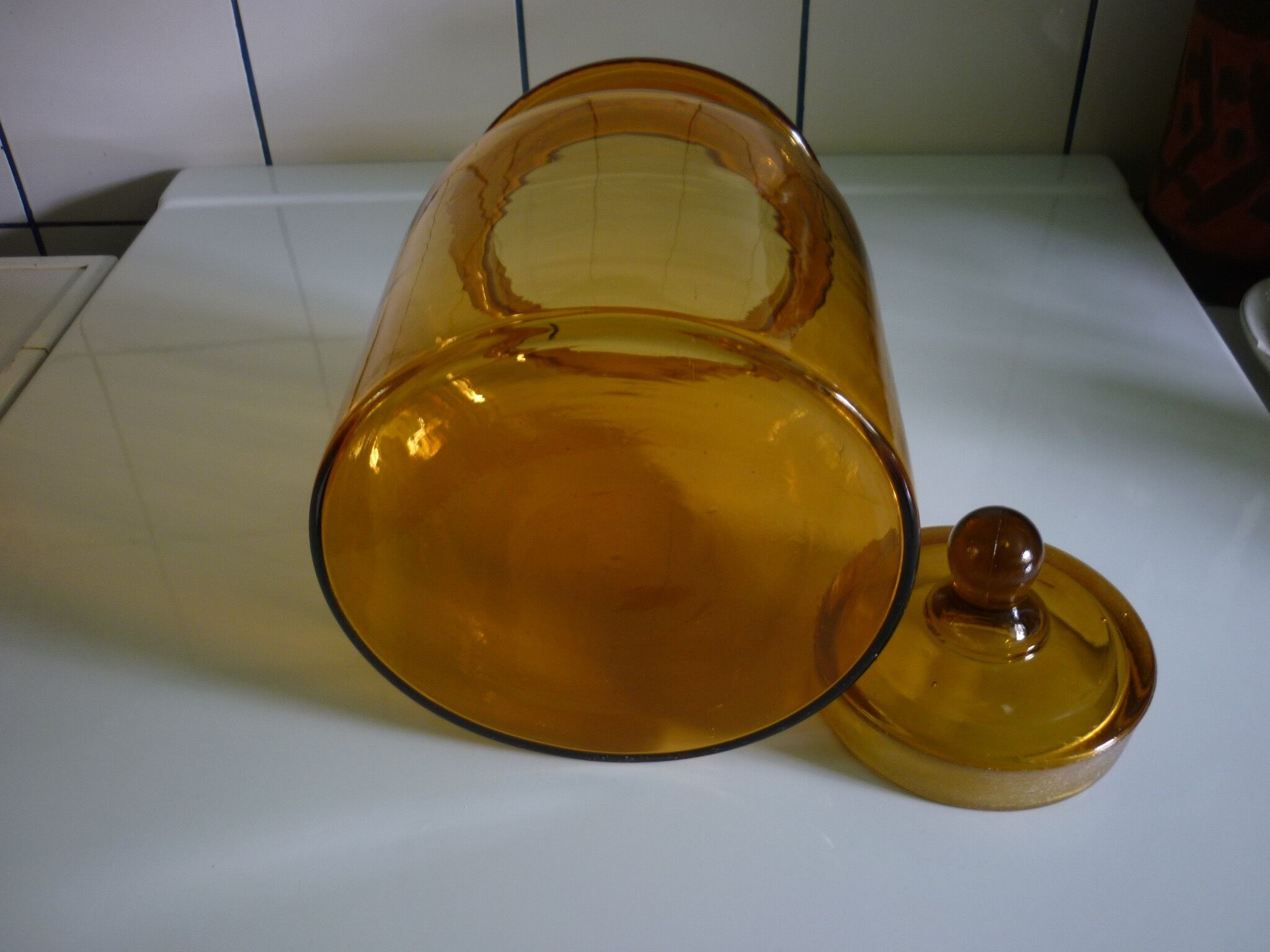 Amber clear glass candy