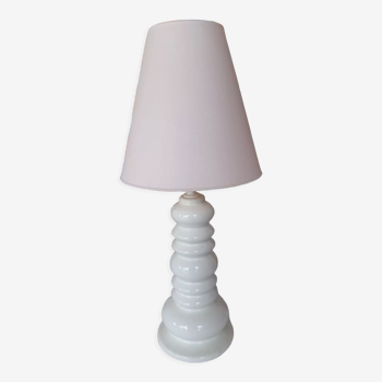 Lampe céramique blanc cassé