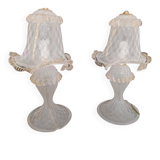 set de lampes en verre murano champignons