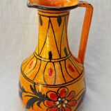 Orange ceramic pitcher from Italy