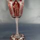 Double-layer crystal glass with knights engraved decoration