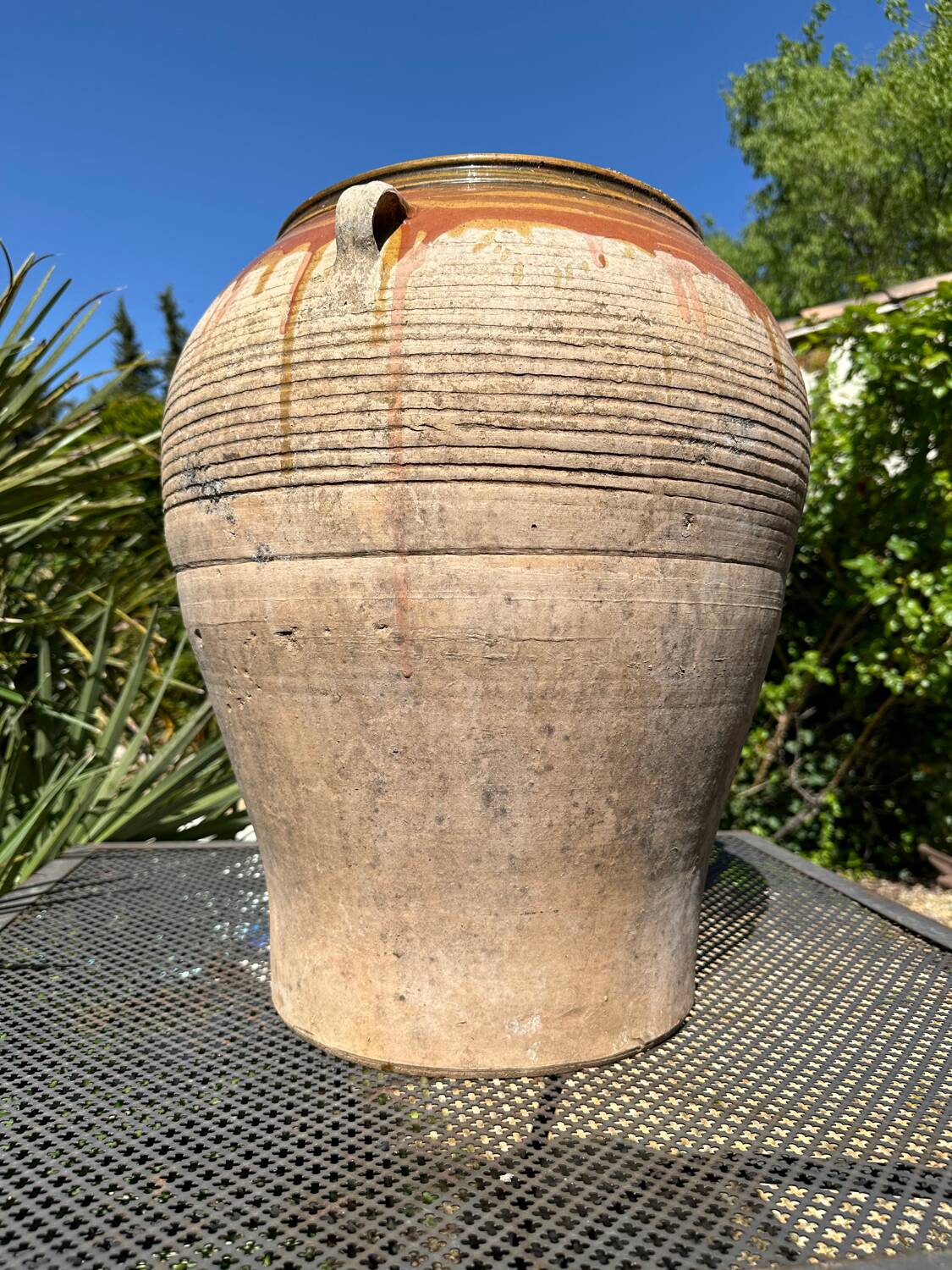 Terracotta pottery jar