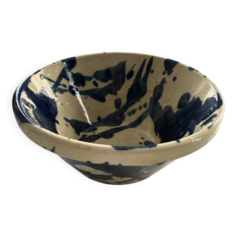 Coupelle terre cuite émaillée tacheté