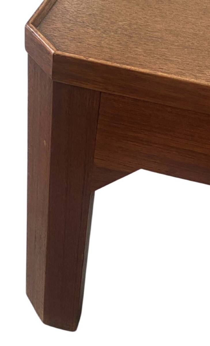 Teak coffee table with beveled legs, circa 1960