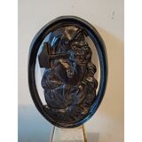 Mason font character with hammer "blacksmith"