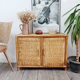Low rattan buffet