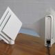 Pair of Lumiance bedside lamps or wall lights in lacquered sheet metal