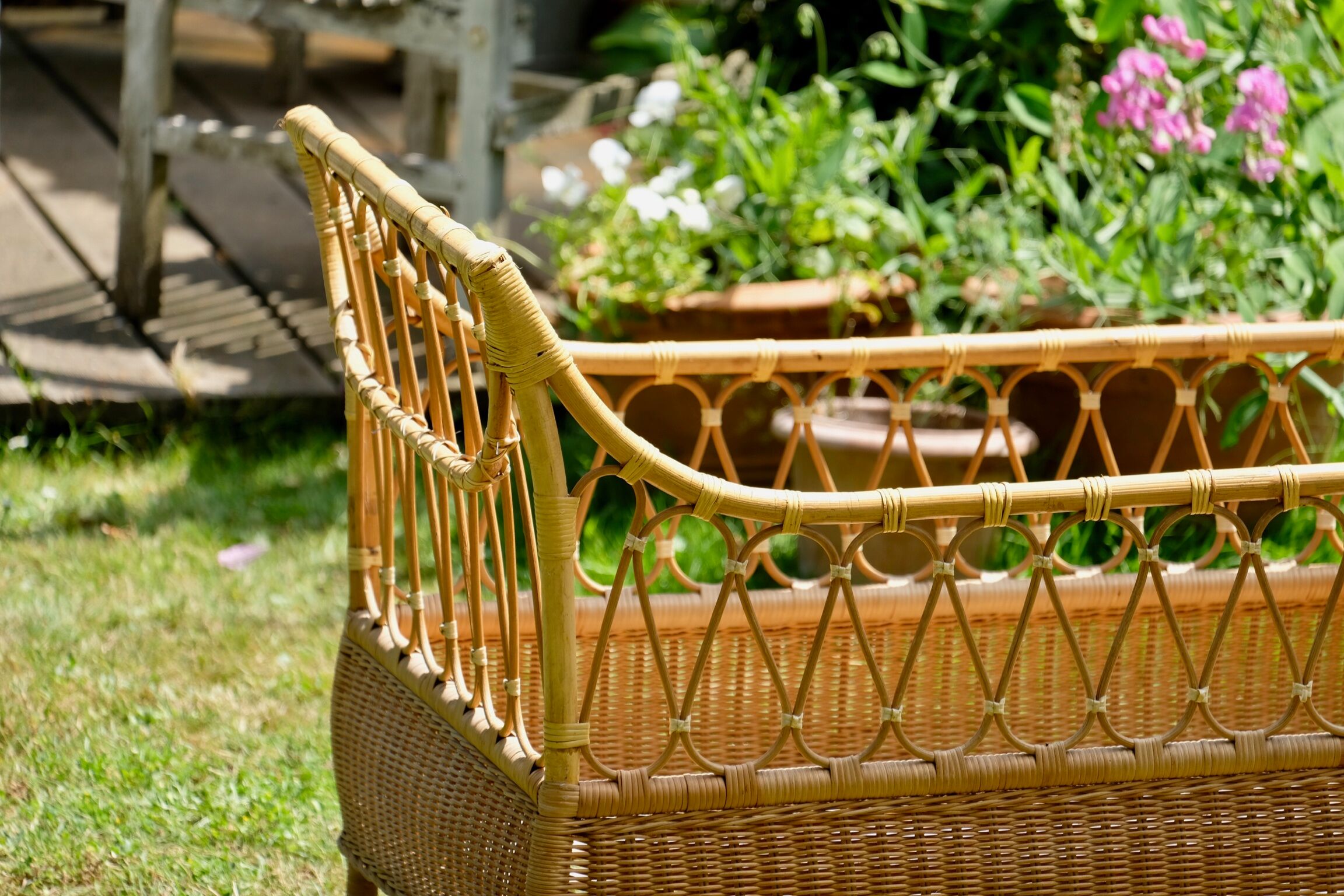 Bamboo bed rattan