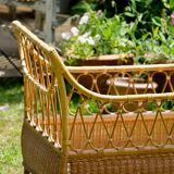 Bamboo bed rattan