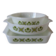Set of 3 old Anchor Hocking USA dishes floral decor kitchen party table
