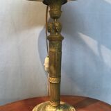 Golden brass table lamp