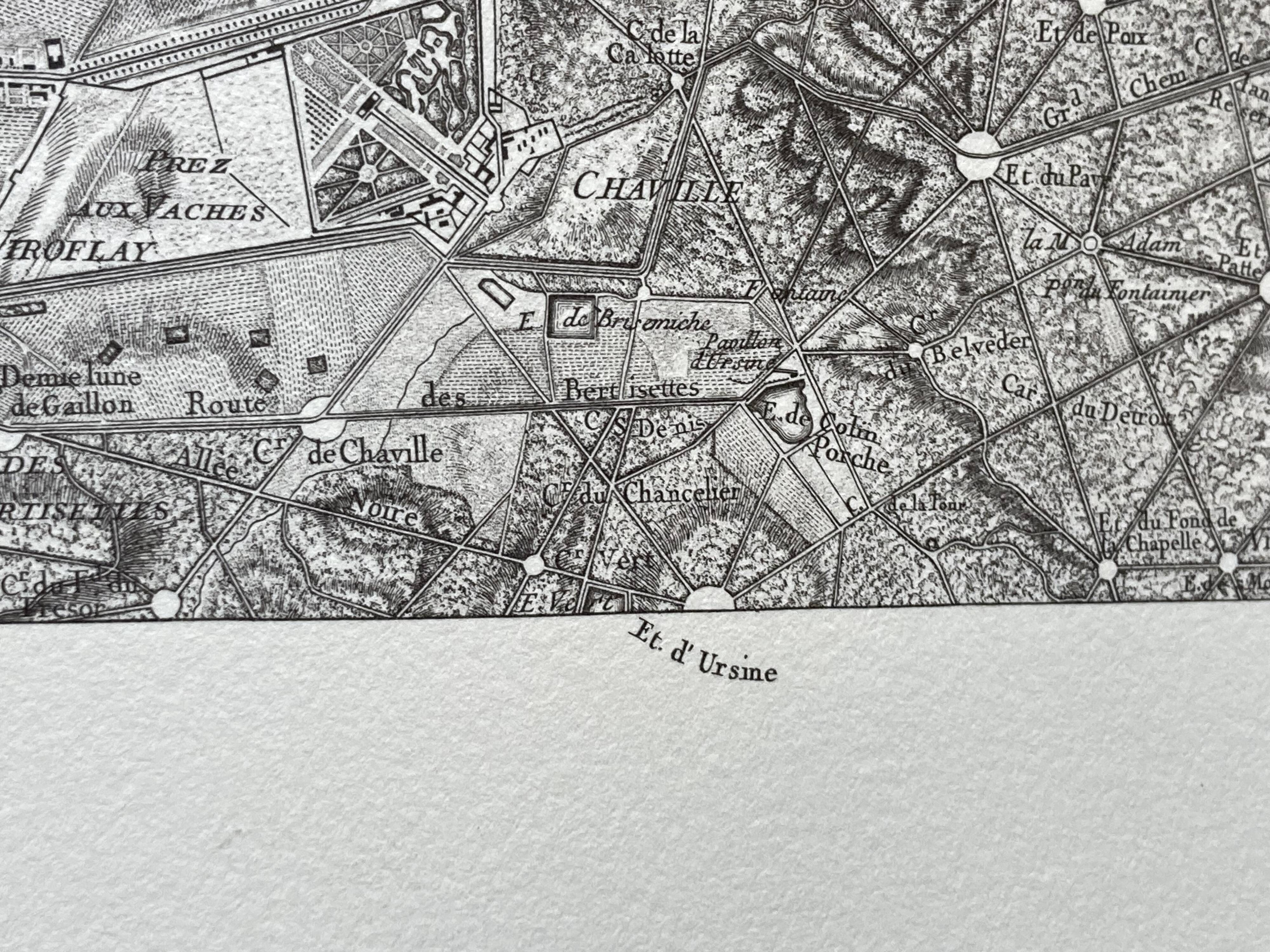 Map of Versailles by Delahaye