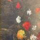 Old painting, still life with flowers signed Saint Alban, XX century