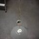 Vintage textured white glass pendant lamp from the 1970s.
