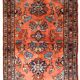 Handmade antique Persian Lilihan rug 3.2' x 4.10' (97cm x 150cm) 1920s - 1B666