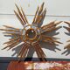 2 miroirs soleil bois et stuc doré