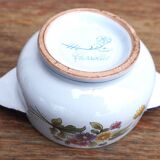 Old Charolles set signed Molin with plate, eared bowl and lid