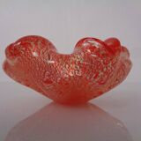 Red & Silver Murano Glass Ashtray by Barovier & Toso, Italy, 1960s