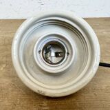Vintage White Porcelain Pendant Light, 1970s