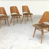 Set of 4 chairs model 514 by Radomir Hofman for Ton 1960