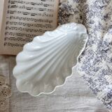 Vintage white porcelain shell dish