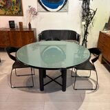Glass dining table, 1980