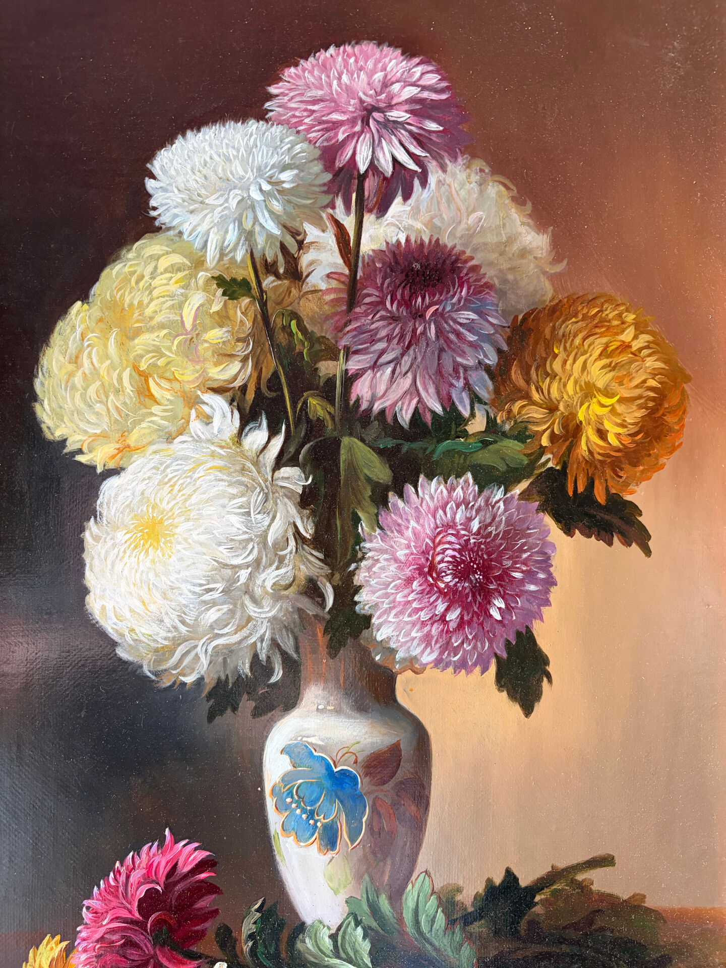 "Flowers" Russian painting, signed Askerov Rafik A.