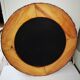 Vintage round white rattan mirror 59cm