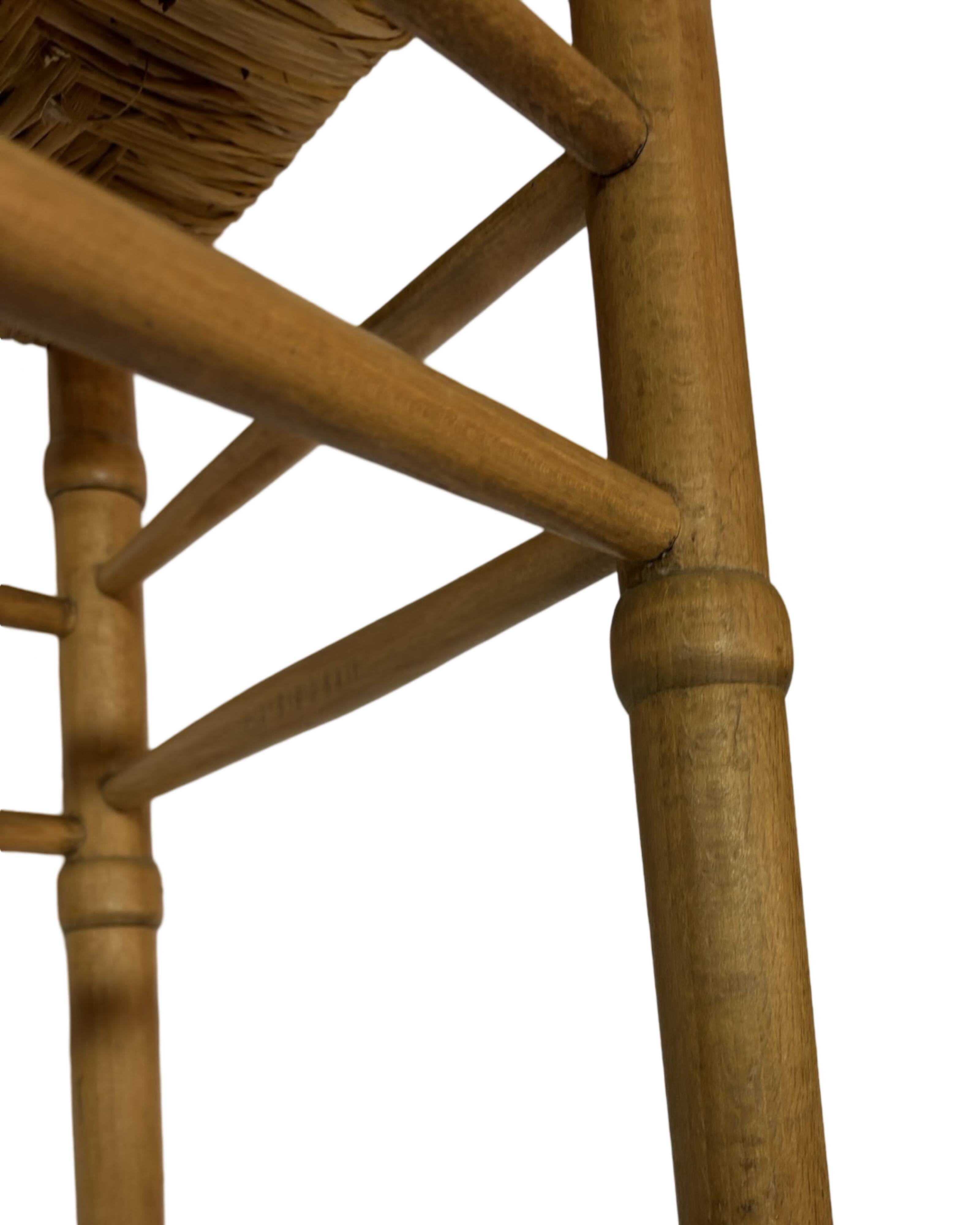 Art Deco chair minimalist oak wicker minimalist design