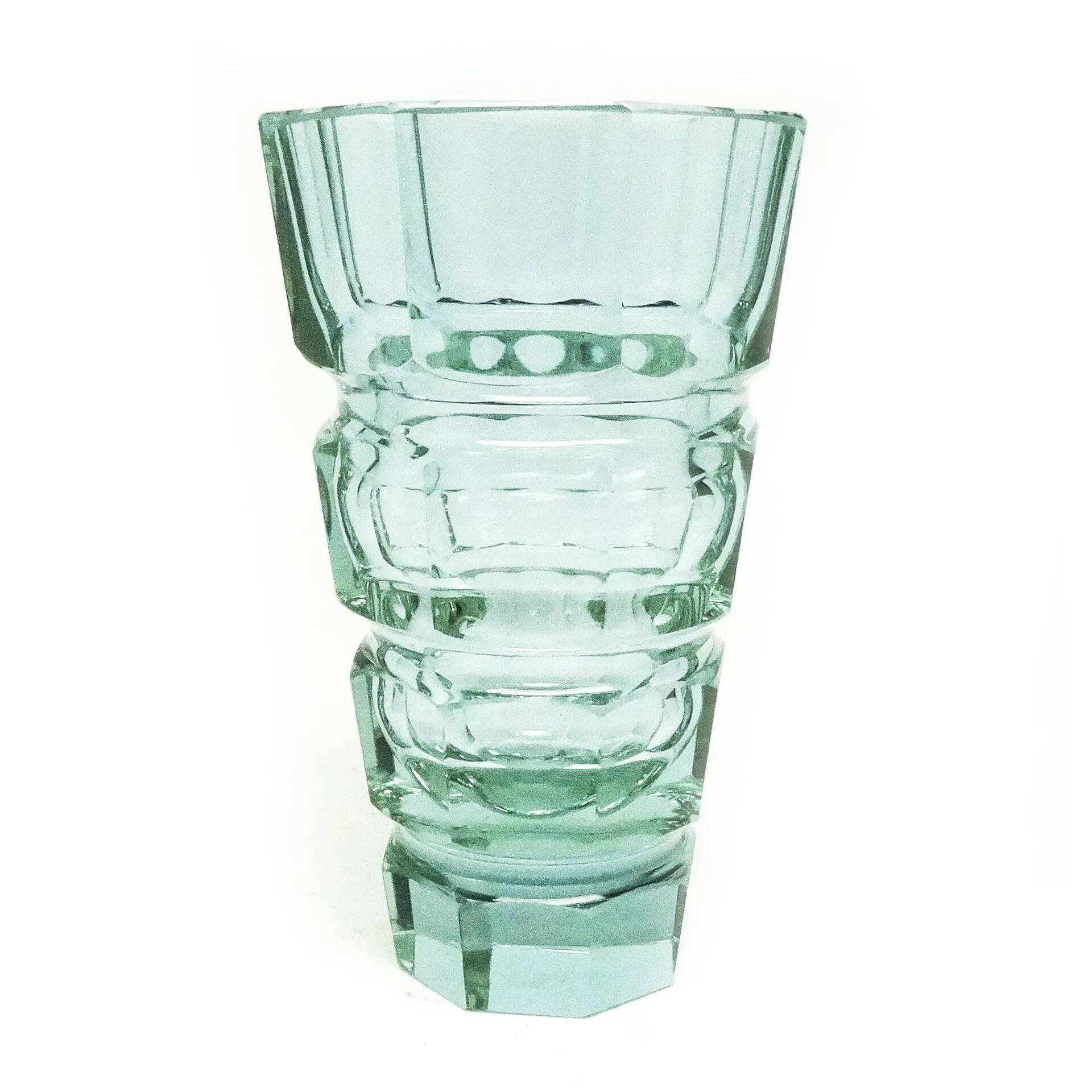 Art Deco vase, alexandrite glass, design by J. Hoffmann, Moser, Czechoslovakia, 1930s
