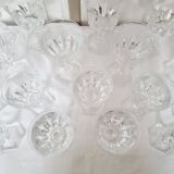 12 verres à pied vintage en cristal d´Arques