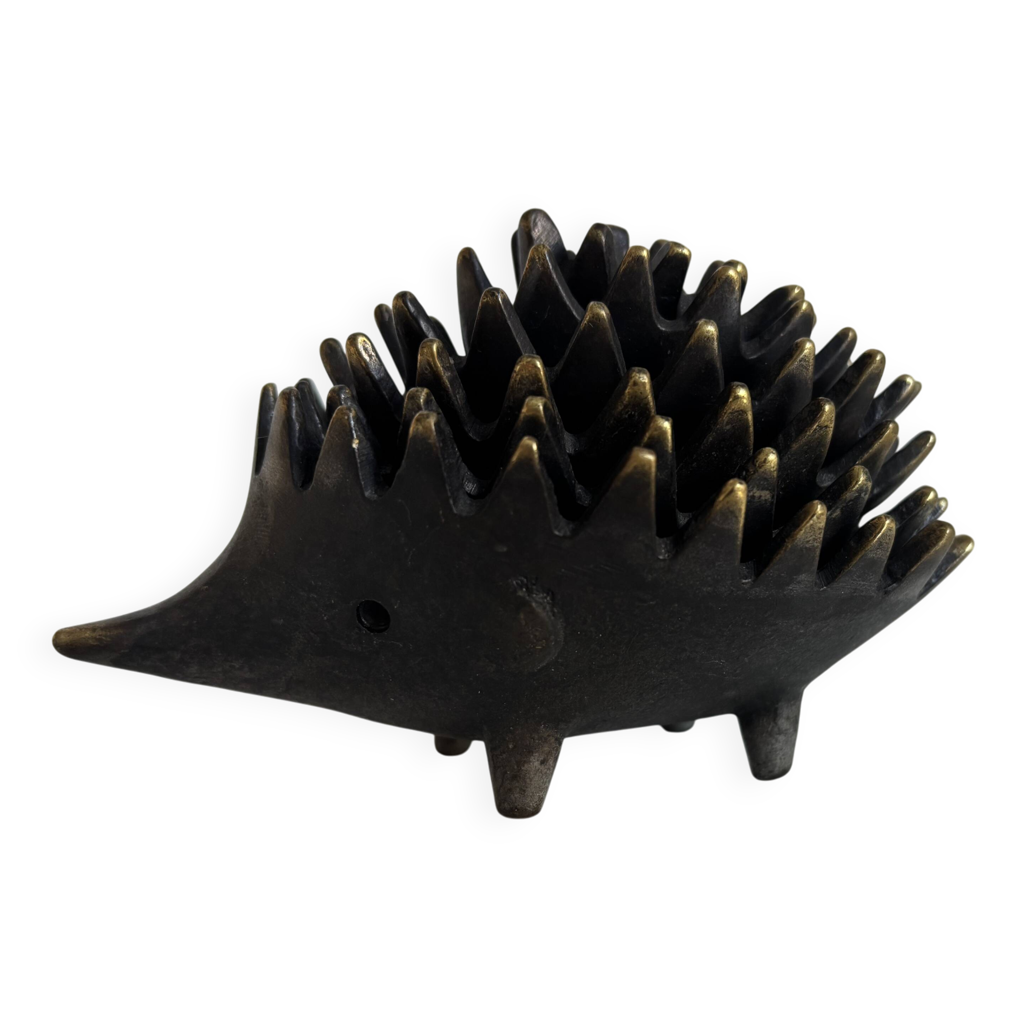 Vintage 1950 hedgehog ashtrays by Walter Bosse for Hertha Baller