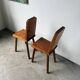 Paire de chaises brutaliste en chêne 1950