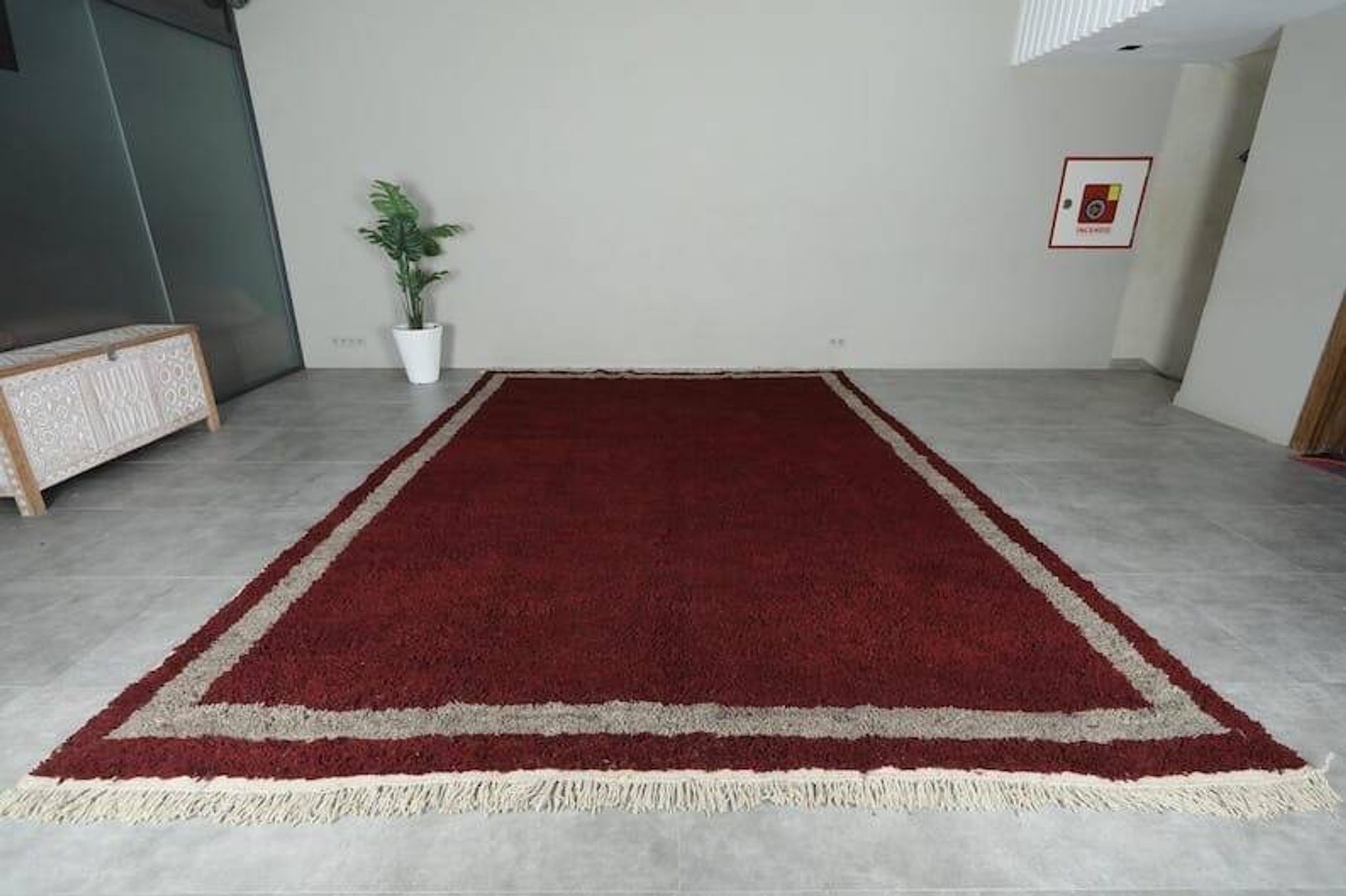 Beni Ourain rug made of hand-woven wool, size 2/3 m.