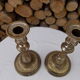 Pair of silver metal candlesticks