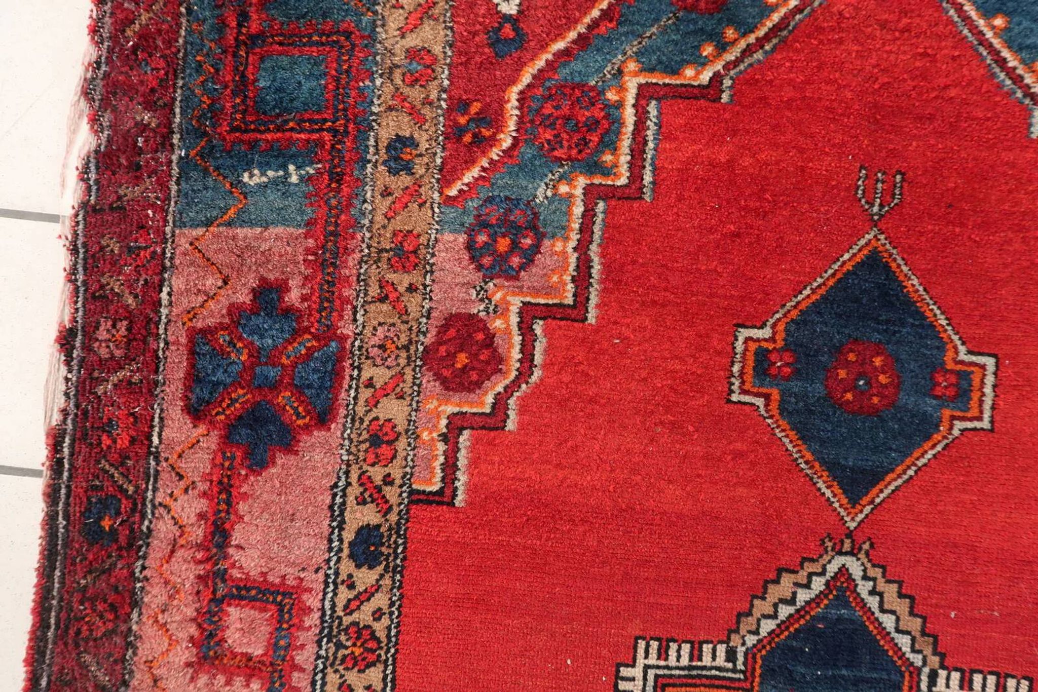 Antique 1920s Persian Malayer rug 127cm x 220cm - 1C1252