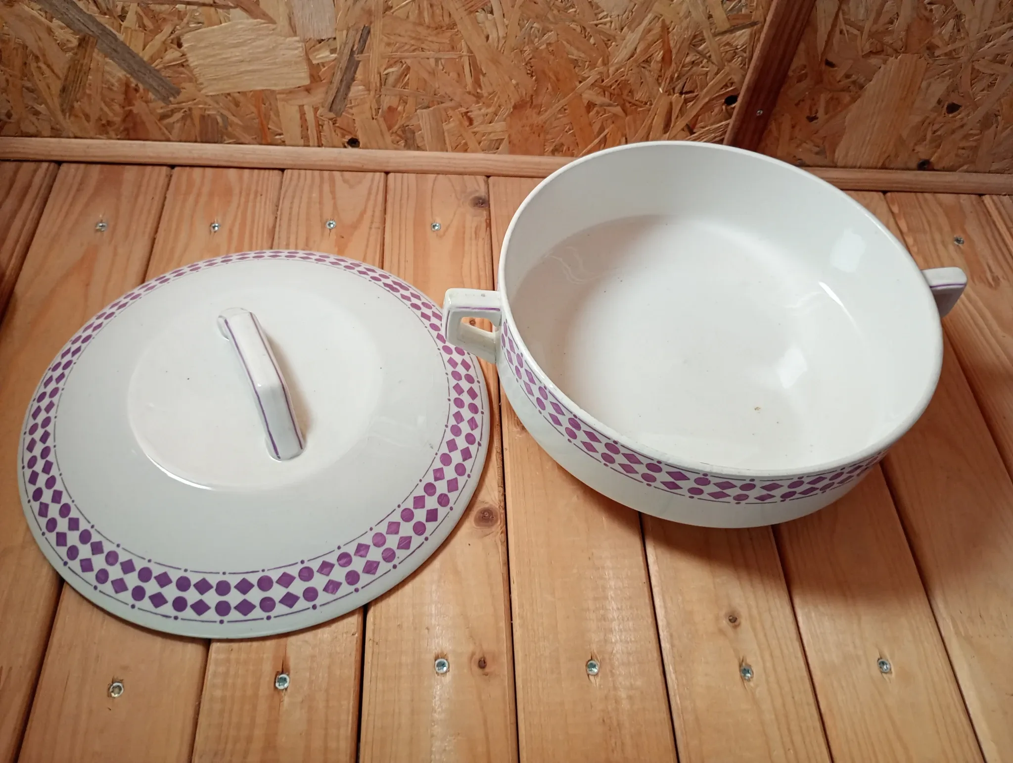 Vegetable dish Moulin des Loups Orchies purple decor
