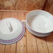 Vegetable dish Moulin des Loups Orchies purple decor