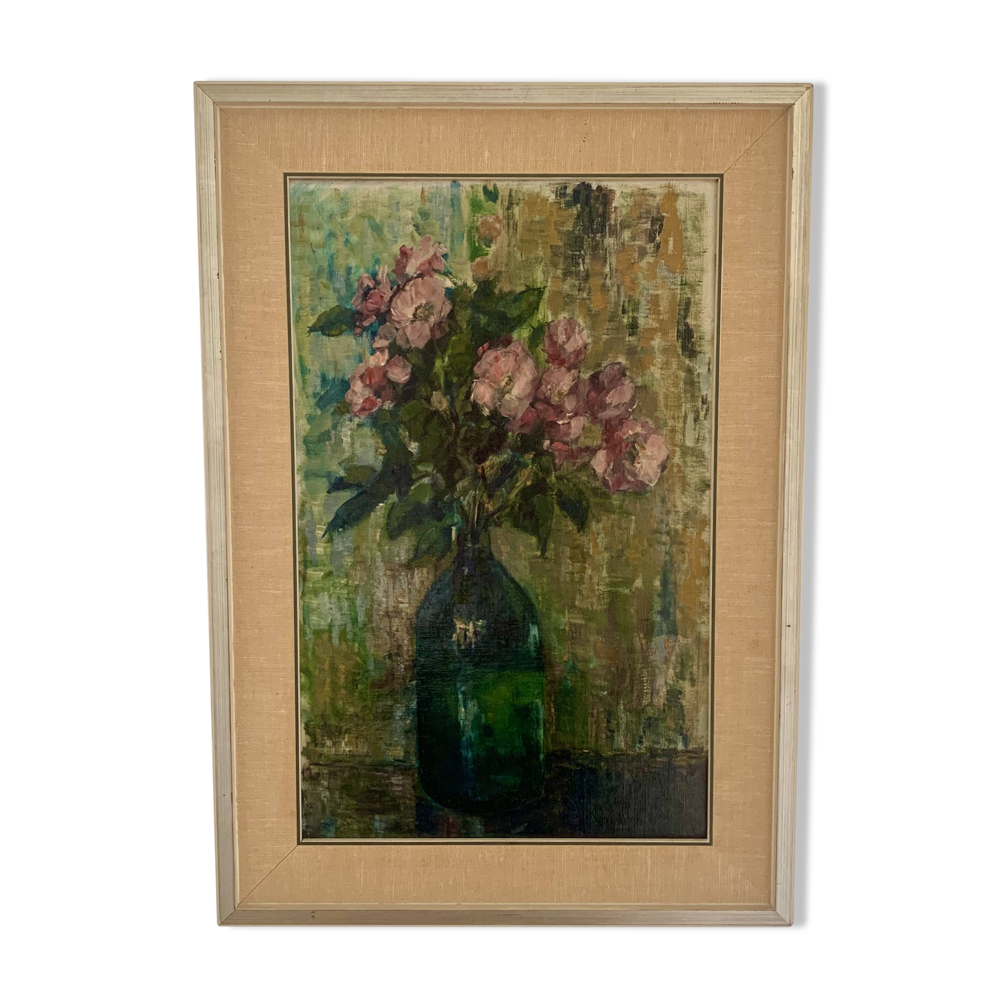 "Flowers" Oil painting, 1960s